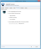 Throttling settings